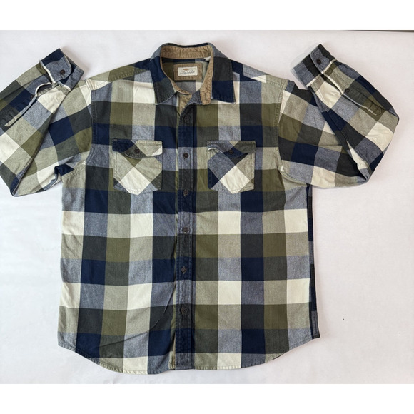 Bob Timberlake Flannel Shirt Plaid Boho Cabincore Buffalo Check Cozy Cowboy L - Picture 1 of 7